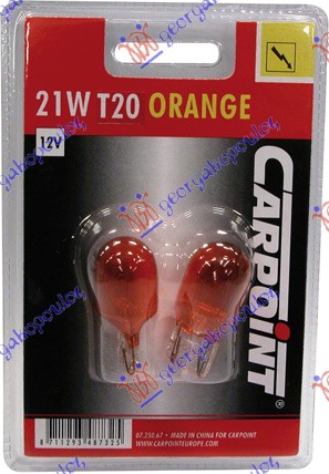 07.250.67 ΛΑΜΠΑ 12V 21W T20 ΚΙΤΡΙΝΗ ΑΡ