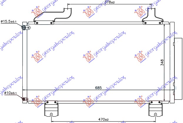 ΨΥΓΕΙΟ A/C 2.0-2.4 ΒΕΝΖΙΝΗ (658x350x16)