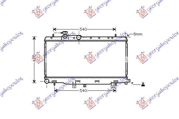 ΨΥΓΕΙΟ 2.0 ΒΕΝΖΙΝΗ TURBO WRX (340x686x25) (ΑΝΟΙΧΤΟ ΚΥΚΛΩΜΑ) (KOYO)