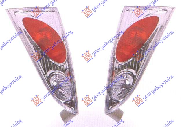 ΦΑΝΟΣ ΠΙΣΩ ΣΕΤ (LEXUS) ΧΡΩΜΙΟ