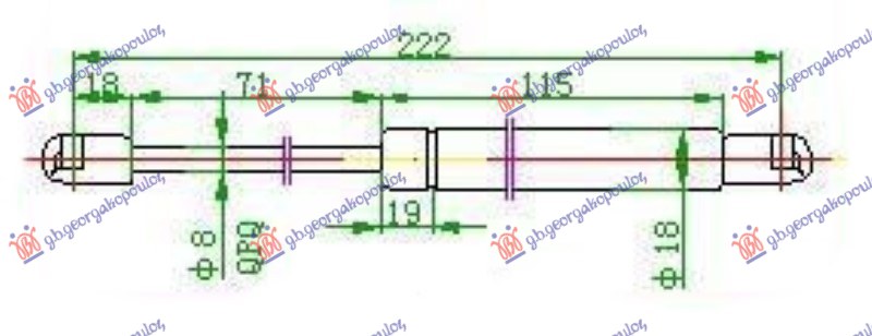 ΑΜΟΡΤΙΣΕΡ ΜΠΑΓΚΑΖ CABRIO (223L-500N)