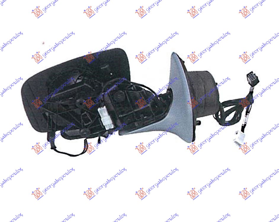 ΚΑΘΡΕΦΤΗΣ ΗΛΕΚΤΡΙΚΟΣ ΘΕΡΜΑΙΝΟΜΕΝΟΣ (ΜΕ ΦΛΑΣ & ΜΗΝΜΗ) 2006- (ΧΩΡΙΣ ΚΑΠΑΚΙ) (11 PIN) ΔΕΞ