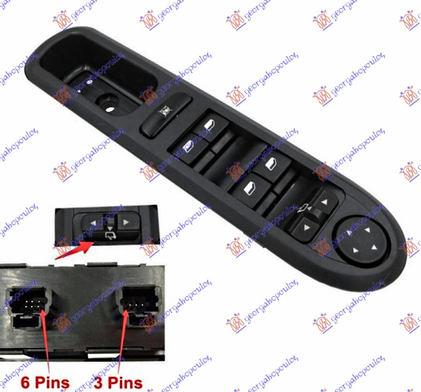 ΔΙΑΚΟΠΤΗΣ ΠΑΡΑΘΥΡΟΥ/ΚΑΘΡΕΦΤΩΝ ΕΜΠΡΟΣ (Τετραπλός) (9pin) ΑΡ