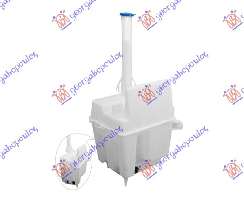 ΔΟΧΕΙΟ ΝΕΡΟΥ ΥΑΛΟΚΑΘΑΡΙΣΤΗΡΩΝ (S.W.) ΜΕ ΘΕΣΗ ΓΙΑ ΠΙΤΣΙΛΙΣΤΗΡΙΑ ΦΑΝΩΝ