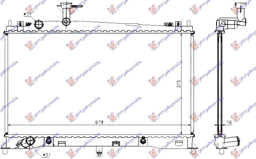 ΨΥΓΕΙΟ 1.8-2.0 ΒΕΝΖΙΝΗ ΑΥΤΟΜΑΤΟ (375x680x16) -2005