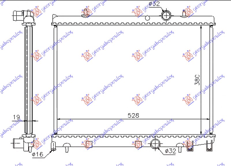 ΨΥΓΕΙΟ 1.6 HDi ΠΕΤΡΕΛΑΙΟ (380x540x16)