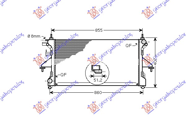 ΨΥΓΕΙΟ 2.2-3.0 HDi +/-AC ΠΕΤΡΕΛΑΙΟ ΜΗΧΑΝΙΚΟ (780x380x34) (MECHANICAL)