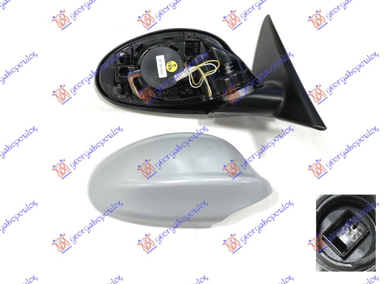 ΚΑΘΡΕΦΤΗΣ ΗΛΕΚΤΡΙΚΟΣ ΘΕΡΜΑΙΝΟΜΕΝΟΣ ΒΑΦΟΜΕΝΟΣ ΗΛΕΚΤΡΙΚΑ ΑΝΑΚΛΙΝΟΜΕΝΟΣ (ΜΕ ΜΝΗΜΗ) (3 PIN) (CONVEX GLASS) ΔΕΞ