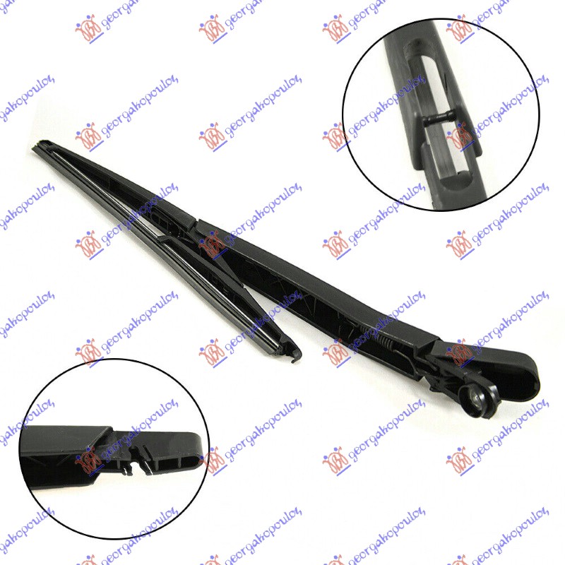 ΥΑΛΟΚΑΘΑΡΙΣΤΗΡΑΣ ΠΙΣΩ ΜΕ ΜΠΡΑΤΣΟ  300mm