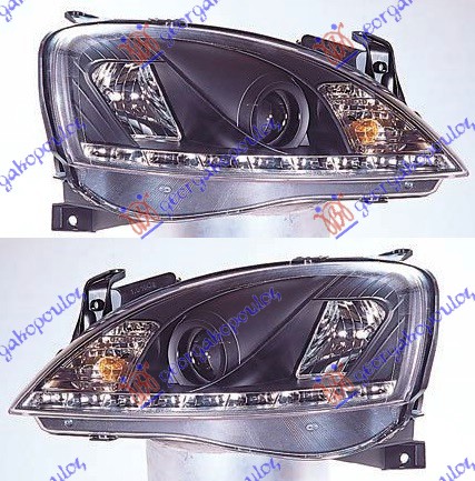 ΦΑΝΟΣ ΕΜΠΡΟΣ ΣΕΤ ΤΥΠΟΥ Α5 ΜΑΥΡΟΣ