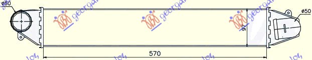 ΨΥΓΕΙΟ ΙΝΤERCOOLER 1.8i20VTURBO-1.9TDi 2000- (570x92x85)