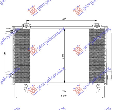 ΨΥΓΕΙΟ A/C ΒΕΝΖΙΝΗ ΠΕΤΡΕΛΑΙΟ (610x370x16)