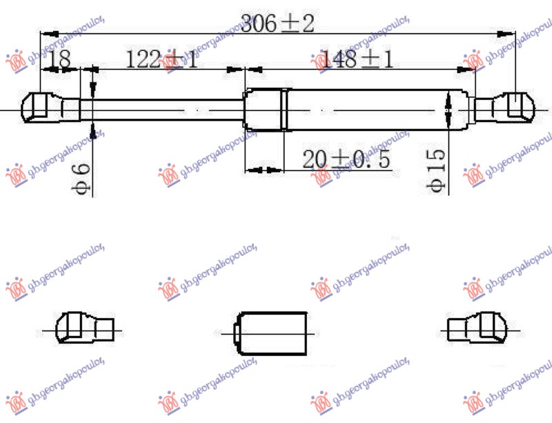 ΑΜΟΡΤΙΣΕΡ ΜΠΑΓΚΑΖ SEDAN (305L-45N)