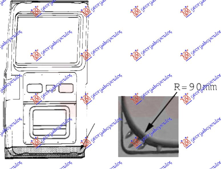 ΠΑΤΩΜΑ ΠΟΡΤΑΣ ΠΙΣΩ ΔΕΞ