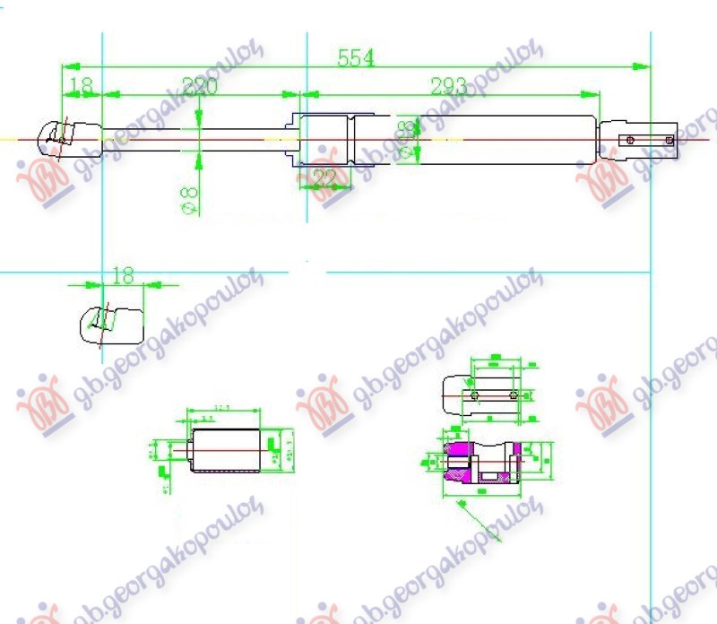 ΑΜΟΡΤΙΣΕΡ ΚΑΠΟ ΕΜΠΡΟΣ (590L-330N) ΑΡ