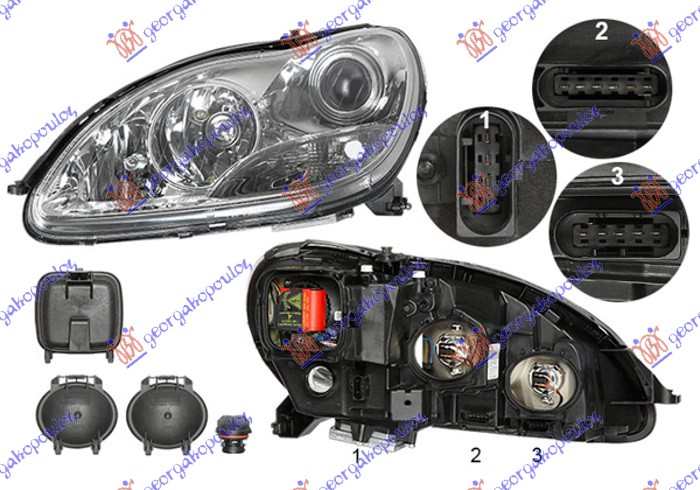 ΦΑΝΟΣ ΕΜΠΡΟΣ XENON 2002- (3 ΦΙΣΕΣ) (MARELLI) ΑΡ