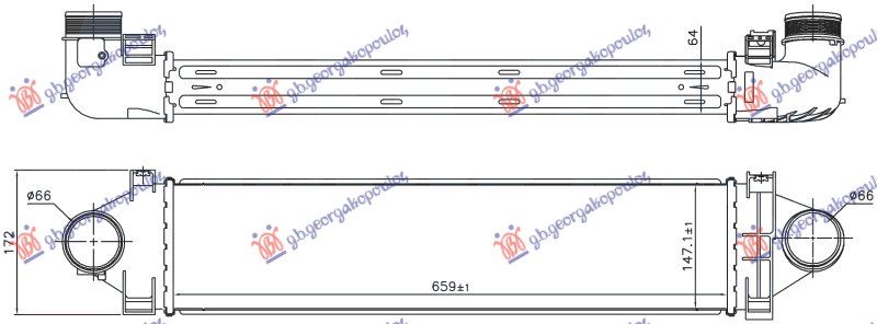 ΨΥΓΕΙΟ INTERCOOLER 2.2 ΠΕΤΡΕΛΑΙΟ (660x150)