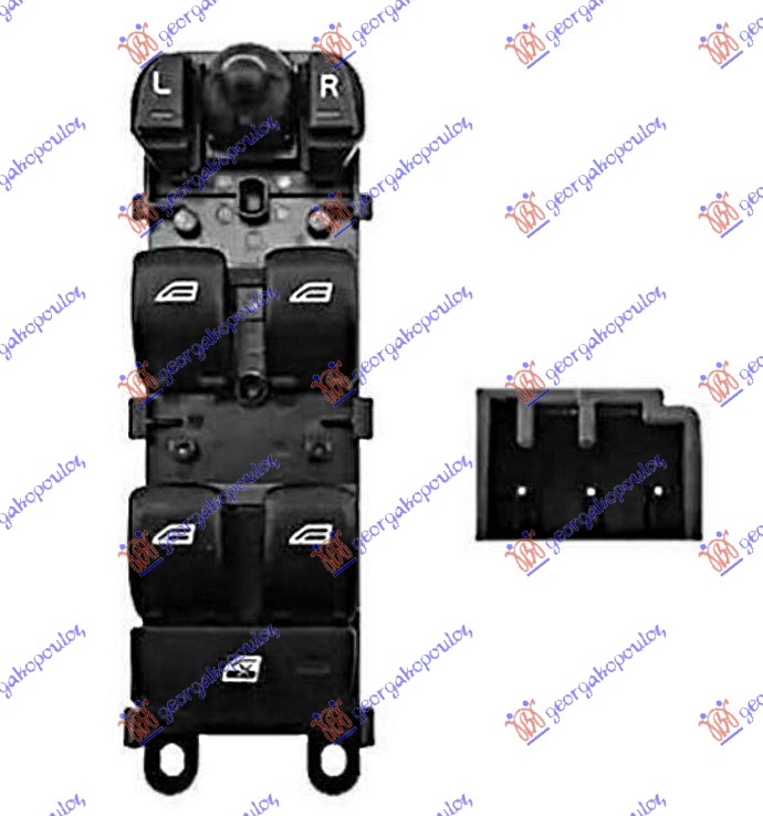 ΔΙΑΚΟΠΤΗΣ ΠΑΡΑΘΥΡΟΥ/ΚΑΘΡΕΦΤΩΝ ΕΜΠΡΟΣ (Τετραπλός) (3pin) ΑΡ