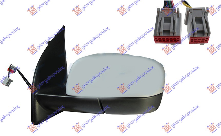 ΚΑΘΡΕΦΤΗΣ ΗΛΕΚΤΡΙΚΟΣ ΘΕΡΜΑΙΝΟΜΕΝΟΣ ΒΑΦΟΜΕΝΟΣ (ΜΕ ΑΙΣΘΗΤΗΡΑ) (8 PIN) (Α ΠΟΙΟΤΗΤΑ) 2011- (CONVEX GLASS) ΑΡ