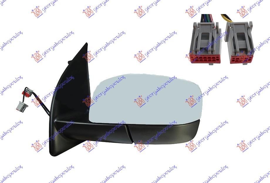 ΚΑΘΡΕΦΤΗΣ ΗΛΕΚΤ. ΘΕΡΜΑΙΝ.  ΗΛ. ΑΝ. ΒΑΦΟΜ. (ΜΕ ΦΩΣ ΑΣΦ & ΑΙΣΘ) (9 PIN) (Α ΠΟΙΟΤΗΤΑ) 11- (CONVEX GLASS) ΑΡ