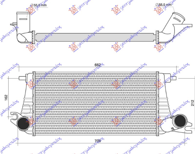 ΨΥΓΕΙΟ INTERCOOLER 1.6 SX JCW ΒΕΝΖΙΝΗ (510x261)