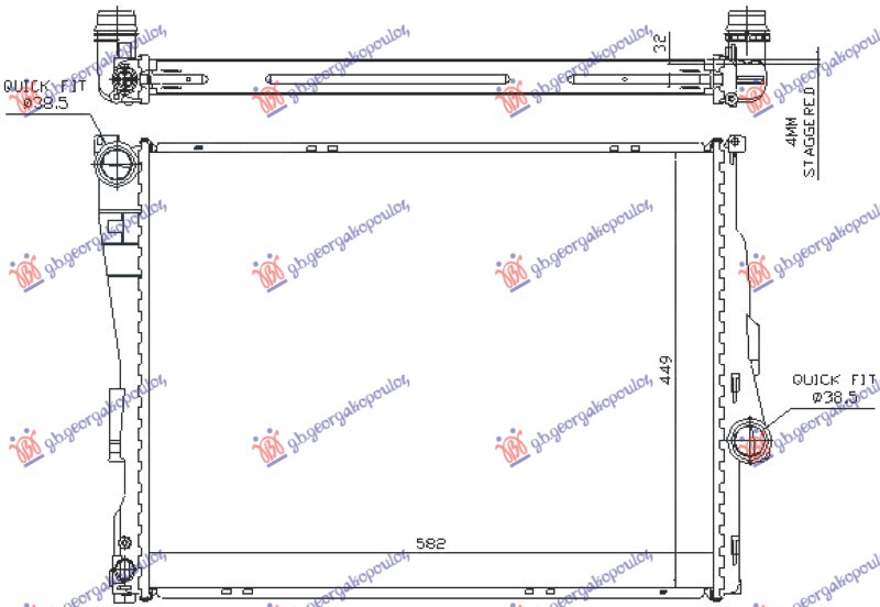 ΨΥΓΕΙΟ ΒΕΝΖΙΝΗ/ΠΕΤΡΕΛΑΙΟ ΜΗΧΑΝΙΚΟ/ΑΥΤΟΜΑΤΟ (580x450x26) (BRAZED) (KOYO)