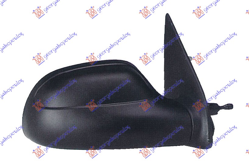 ΚΑΘΡΕΦΤΗΣ ΜΗΧΑΝΙΚΟΣ ΜΑΥΡΟΣ (CONVEX GLASS) ΔΕΞ