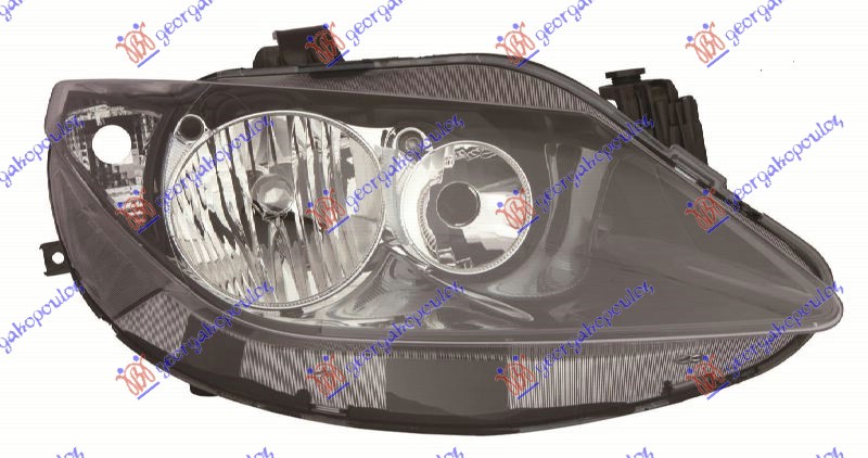 ΦΑΝΟΣ ΕΜΠΡΟΣ (ΔΙΠΛΟΣ ΚΑΘΡΕΦΤΗ) ΜΑΥΡΟΣ (Ε) (DEPO) ΔΕΞ