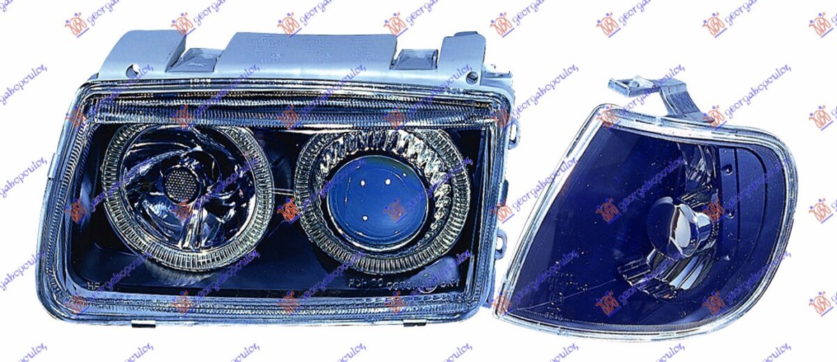 ΦΑΝΟΣ ΕΜΠΡΟΣ ΣΕΤ EAGLE EYES ΜΑΥΡΟΣ ΜΕ ΓΩΝΙΑ ΦΛΑΣ