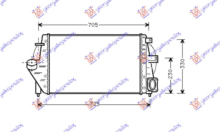 ΨΥΓΕΙΟ INTERCOOLER 2.2 TD (600x378x34)