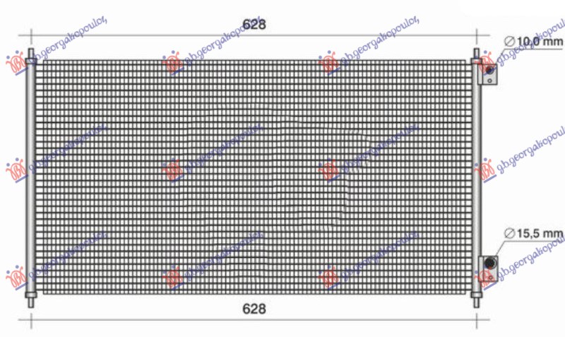 ΨΥΓΕΙΟ A/C 1.4i-1.6i-1.7i ΒΕΝΖΙΝΗ (612x339x16)
