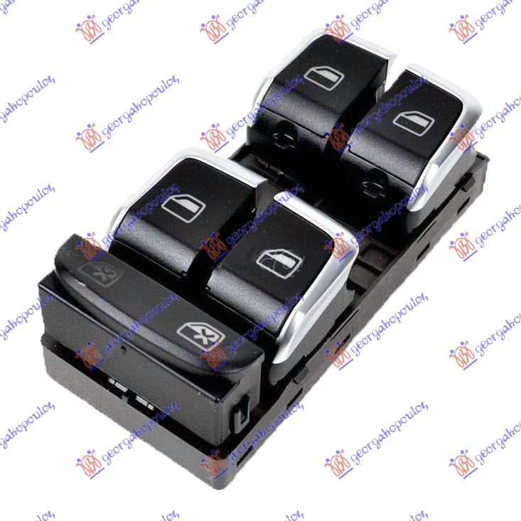 ΔΙΑΚΟΠΤΗΣ ΠΑΡΑΘΥΡΟΥ ΕΜΠΡΟΣ (Τετραπλός) (10pin) (Χρώμιο/Μαύρο) ΑΡ