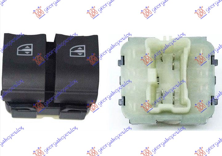 ΔΙΑΚΟΠΤΗΣ ΠΑΡΑΘΥΡΟΥ ΕΜΠΡΟΣ (ΕΜΠΡΟΣ ΠΟΡΤΕΣ) (Διπλός) (Πορτοκαλί φως) (Άσπρη φίσα) (7pin) ΑΡ