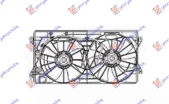 ΒΕΝΤΙΛΑΤΕΡ ΨΥΓΕΙΟΥ ΚΟΜΠΛΕ (ΔΙΠΛΟ) ( (300mm) / 285mm ) (2+2 PIN)