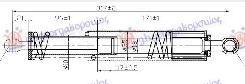 ΑΜΟΡΤΙΣΕΡ ΜΠΑΓΚΑΖ ΕΝΙΣΧΥΜΕΝΟ ΜΕ ΕΛΑΤΗΡΙΟ (317L-2010N)