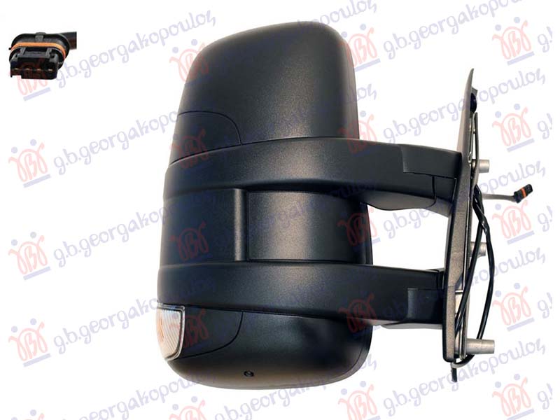 ΚΑΘΡΕΦΤΗΣ ΧΕΙΡΟΚΙΝΗΤΟΣ (ΜΕ ΦΛΑΣ) (ΜΕ ΦΩΣ ΟΓΚΟΥ 16W) ΚΟΝΤΟΣ (CONVEX GLASS) ΔΕΞ