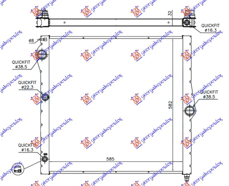 ΨΥΓΕΙΟ 4.4 (50i)ΒΕΝΖΙΝΗ - 3.0 (50d) ΠΕΤΡΕΛΑΙΟ (585x580x32) (ΟΛΟ ΑΛΟΥΜΙΝΙΟ)