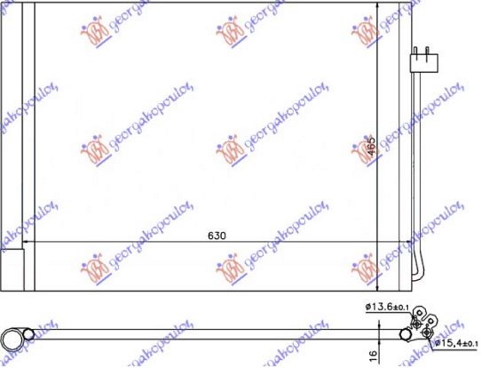 ΨΥΓΕΙΟ A/C ΒΕΝΖΙΝΗ/ΠΕΤΡΕΛΑΙΟ (590x450x16) (KOYO)