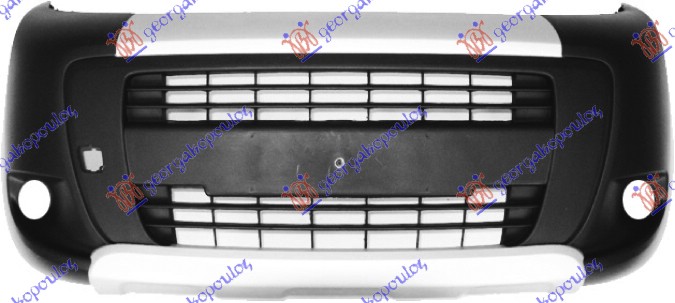 ΠΡΟΦΥΛΑΚΤΗΡΑΣ ΕΜΠΡΟΣ FIORINO COMBI (ΜΕ ΤΡΥΠΕΣ ΓΙΑ ΠΡΟΒΟΛΕΙΣ) (ΑΣΗΜΙ ΦΑΣΑ & ΑΣΗΜΙ ΣΠΟΙΛΕΡ)