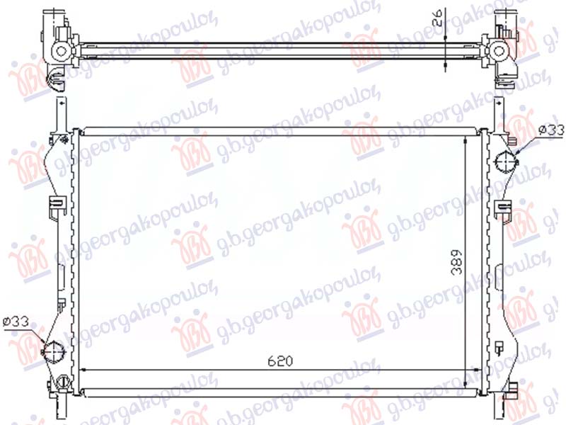 ΨΥΓΕΙΟ 2.4 ΠΕΤΡΕΛΑΙΟ -AC (620x400x26) (NISSENS)