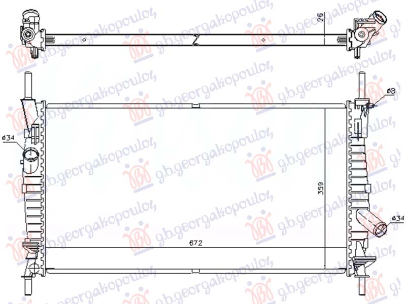 ΨΥΓΕΙΟ 2.0 ΠΕΤΡΕΛΑΙΟ +/- A/C (670x380x26) (NISSENS)