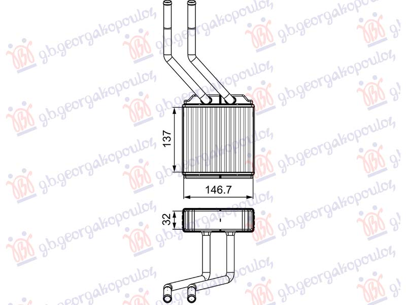 ΨΥΓΕΙΟ ΚΑΛΟΡΙΦΕΡ (137x147) (ΠΙΣΩ ΘΕΣΕΙΣ) (VALEO)