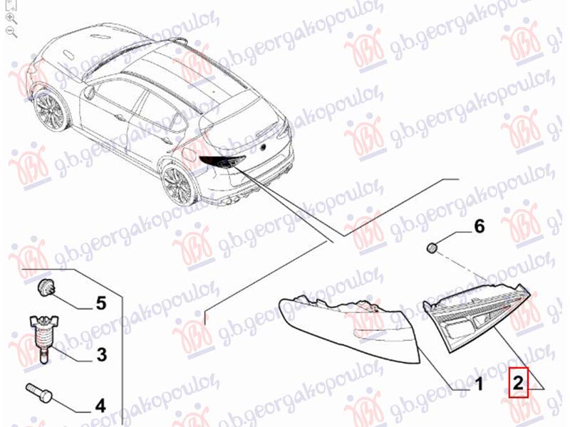 ΦΑΝΟΣ ΠΙΣΩ ΕΣΩ LED (Γ) ΔΕΞ