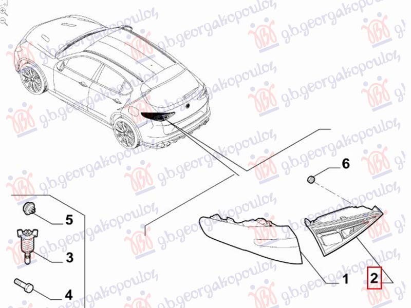 ΦΑΝΟΣ ΠΙΣΩ ΕΣΩ LED (Γ) ΑΡ