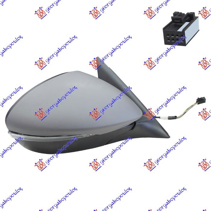 ΚΑΘΡΕΦΤΗΣ ΗΛΕΚΤΡΙΚΟΣ ΘΕΡΜΑΙΝΟΜΕΝΟΣ ΒΑΦΟΜΕΝΟΣ (ΜΕ ΦΛΑΣ & ΑΙΣΘΗΤΗΡΑ) (CONVEX GLASS) ΔΕΞ