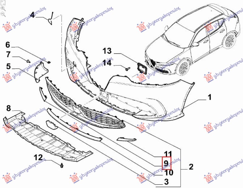 ΔΙΑΚΟΣΜΗΤΙΚΟ ΠΡΟΦΥΛΑΚΤΗΡΑ ΕΜΠΡΟΣ ΚΑΤΩ ΑΚΡΑΙΟ (Γ) ΔΕΞ