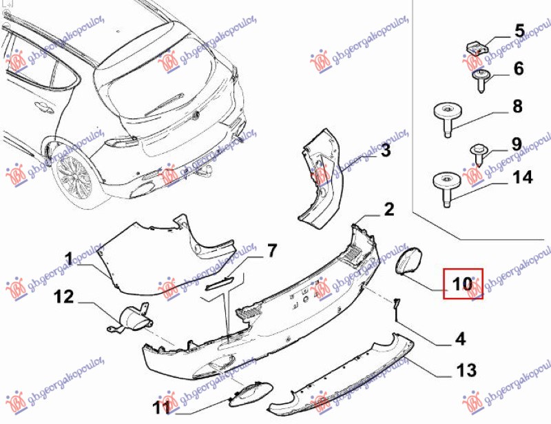 ΔΙΑΚΟΣΜΗΤΙΚΟ ΠΡΟΦΥΛΑΚΤΗΡΑ ΠΙΣΩ ΚΑΤΩ ΑΚΡΑΙΟ (Γ) ΔΕΞ