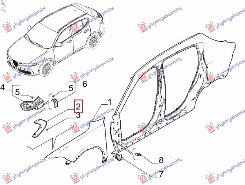 ΒΑΣΗ ΦΤΕΡΟΥ ΕΜΠΡΟΣ ΜΕΤΑΛΛΙΚΗ (ΕΜΠΡΟΣ ΚΟΜΜΑΤΙ) (Γ) ΑΡ