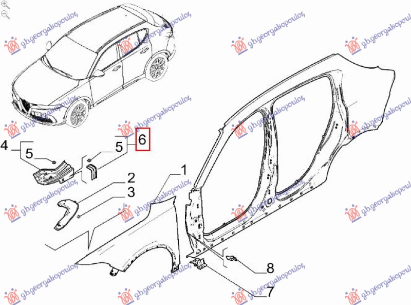 ΒΑΣΗ ΦΤΕΡΟΥ ΕΜΠΡΟΣ ΜΕΤΑΛΛΙΚΗ (ΠΙΣΩ ΚΟΜΜΑΤΙ) (Γ) ΔΕΞ