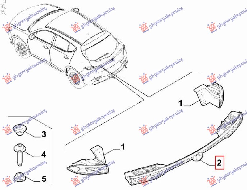 ΦΑΝΟΣ ΠΙΣΩ ΜΕΣΑΙΟΣ LED (Γ)